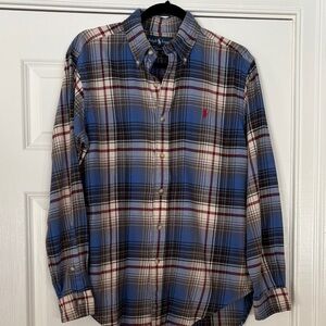 Polo Ralph Lauren Blue and Red Plaid flannel Shirt
